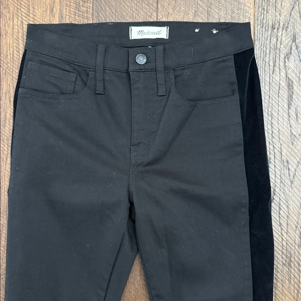 Madewell 9" Mid-Rise Skinny Jeans: Velvet Tuxedo Stripe Edition - Picture 6 of 14